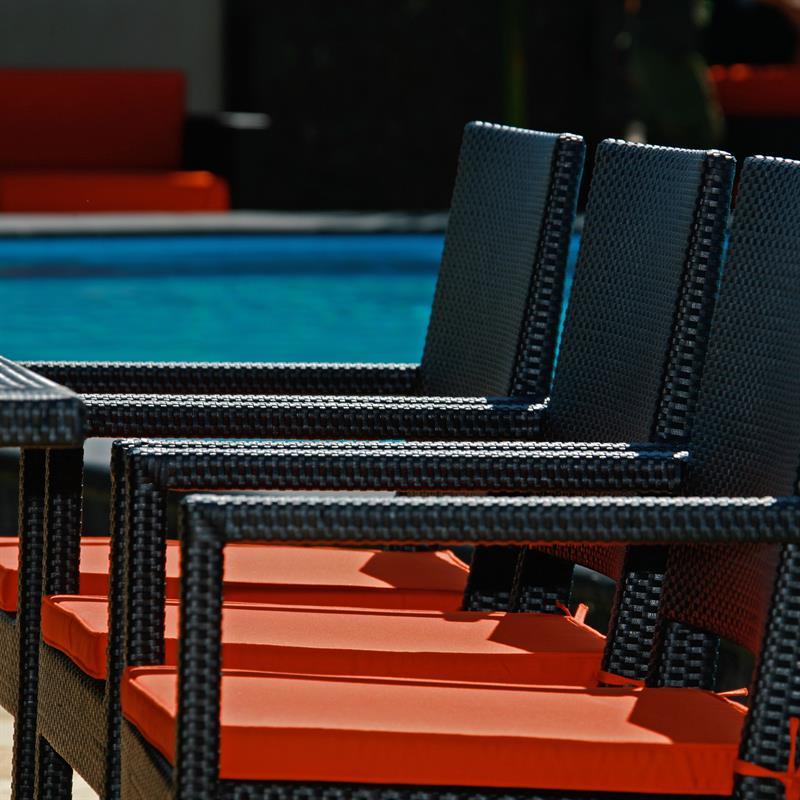 Coussin d'assise Oasis chaise empilable Nagata 43 x 50 cm