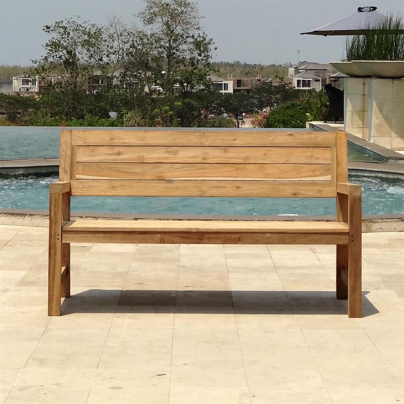 Dusun bench 154 cm 154 x 62.5 x 89.5 cm recycled teak
