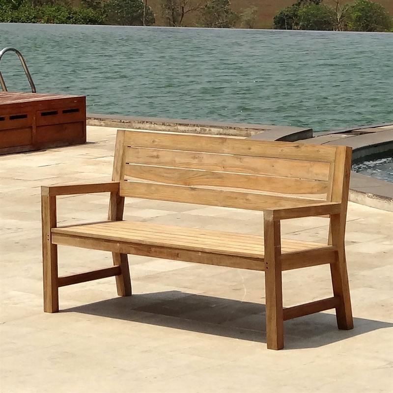 Dusun bench 154 cm 154 x 62.5 x 89.5 cm recycled teak