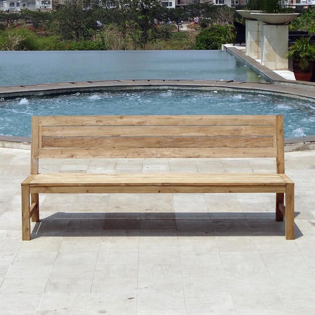 Dusun bench 212 cm without armrests recycled teak