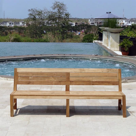 Dusun bench 230 cm without armrests recycled teak