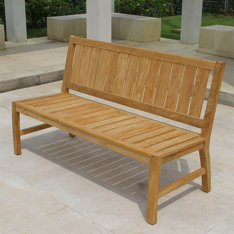 Corona bench without armrests 150 cm - Certified teak GRADE A