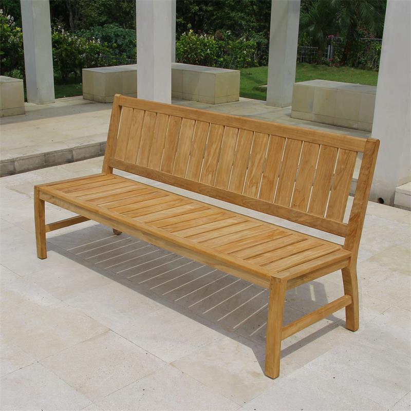 Corona bench without armrests 180 cm - Certified teak GRADE A