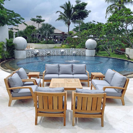 Corona Lounge Set consisting of 1x armchair and 1 x 2-seater sofa including upholstery in Sunproof