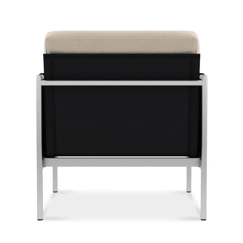 Snix Sofa/Sessel 1 Sitzer 75x78,5x74,5cm - rostfreier Edelstahl, Batyline und Rope-Material