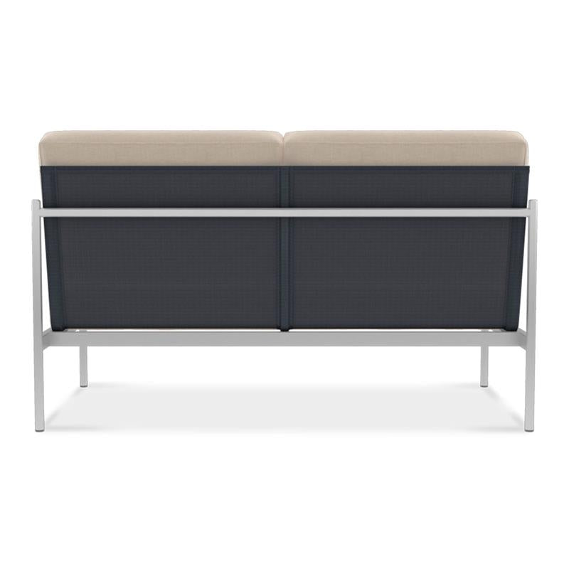 Snix Lounge 2 Sitzer Mittelmodul 136x78,5x74,5cm -  rostfreier Edelstahl, Batyline und Rope-Material