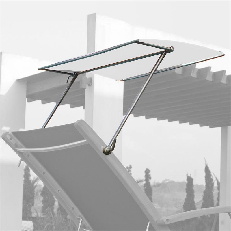 Rivera lounger sun canopy - Batyline + stainless steel fittings