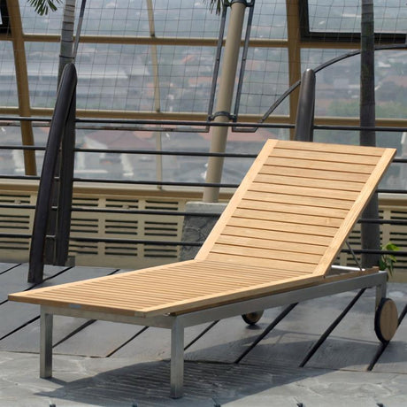 Moselle lounger set consisting of Moselle lounger and cushion in Nagata