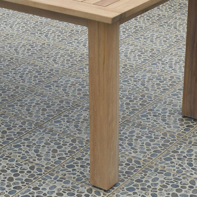 Verdon double extending table 320/265/210x100x76 cm - Certified Teak GRADE A + stainless steel fittings