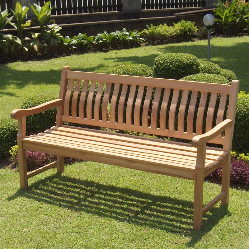 Gartenbänke mit Rückenlehne und Armlehnen