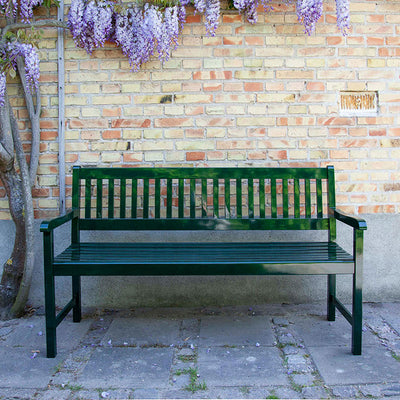 Brighton Gartenbank 150 cm - Zertifiziertes Mahagonyholz glanzgrün lackiert