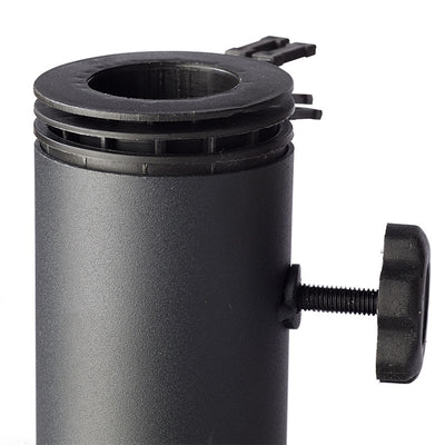 Pied de parasol rond Cinas Basic 50 kg, béton thermolaqué noir