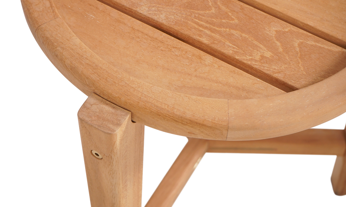 Aspen Beistelltisch rund 40 cm zertifiziertes Plantagenteakholz Grade A