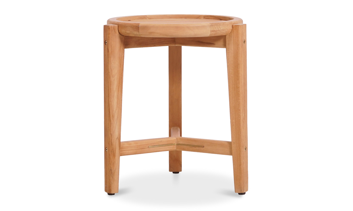 Aspen Beistelltisch rund 40 cm zertifiziertes Plantagenteakholz Grade A