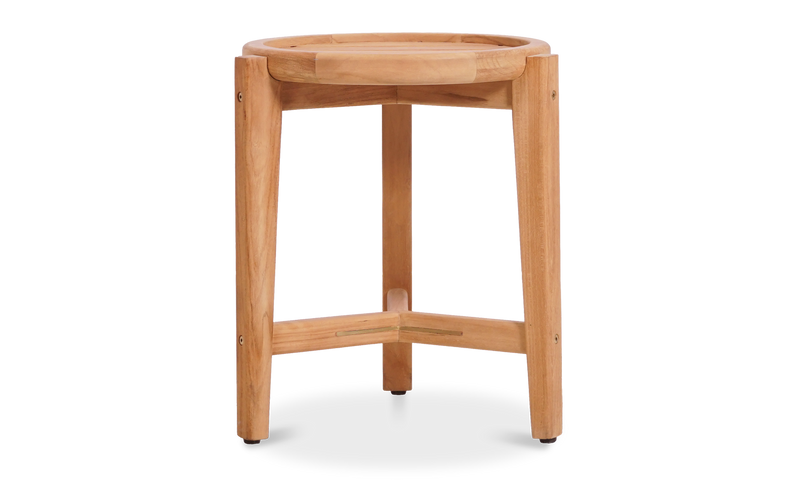 Aspen Beistelltisch rund 40 cm zertifiziertes Plantagenteakholz Grade A