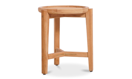 Aspen Beistelltisch rund 40 cm zertifiziertes Plantagenteakholz Grade A