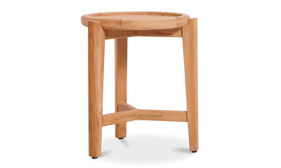 Aspen Beistelltisch rund 40 cm zertifiziertes Plantagenteakholz Grade A