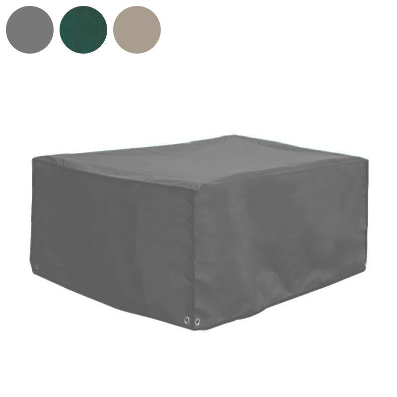 Housse pour pouf Corona en matériau Teaksafe avec ourlet, œillets et tendeurs en caoutchouc