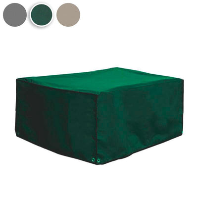 Housse pour pouf Corona en matériau Teaksafe avec ourlet, œillets et tendeurs en caoutchouc