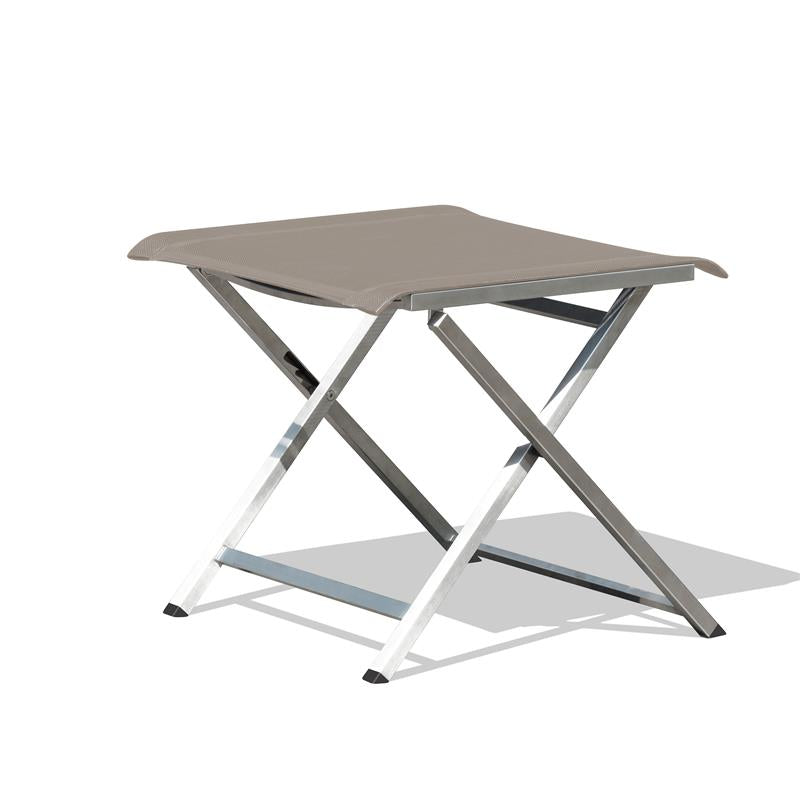 Repose-pieds et tabouret réglable Alzette en acier inoxydable avec Batyline