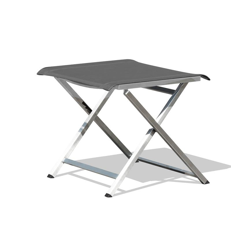 Repose-pieds et tabouret réglable Alzette en acier inoxydable avec Batyline