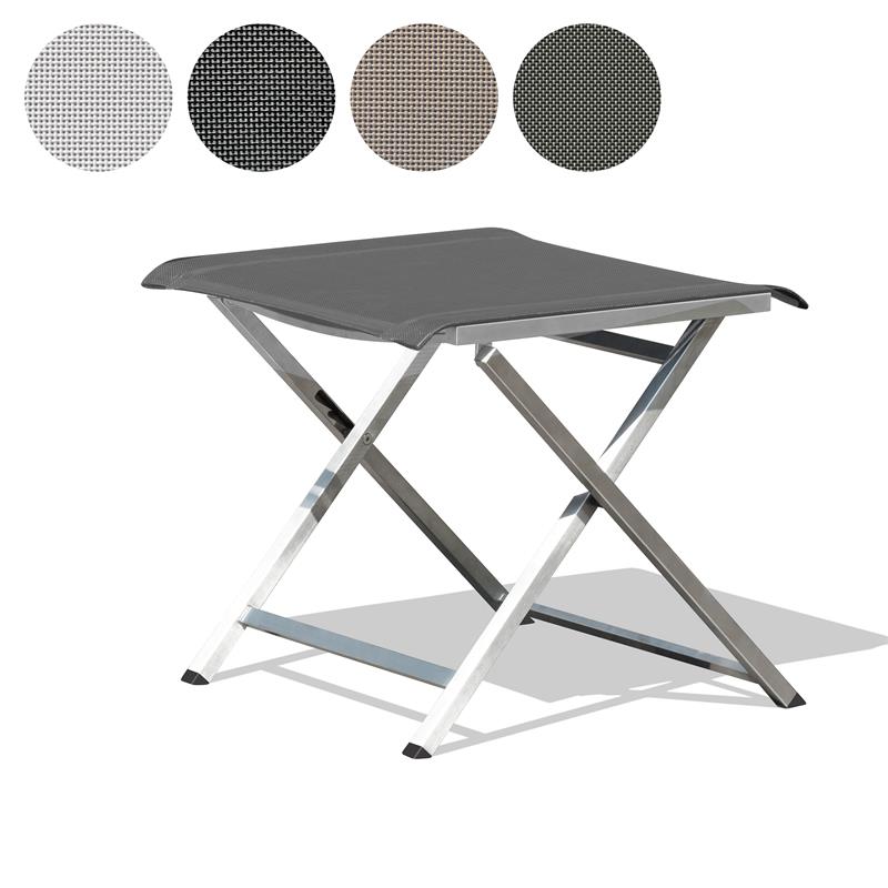 Repose-pieds et tabouret réglable Alzette en acier inoxydable avec Batyline