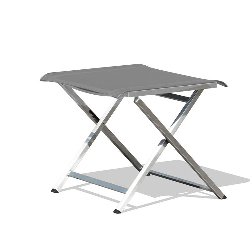 Repose-pieds et tabouret réglable Alzette en acier inoxydable avec Batyline