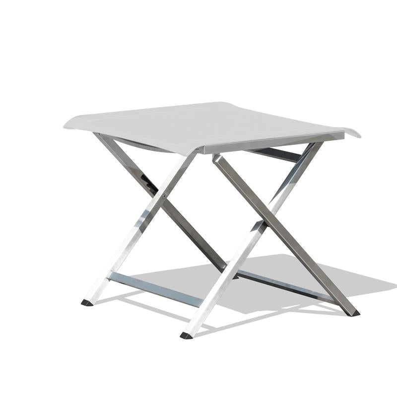 Repose-pieds et tabouret réglable Alzette en acier inoxydable avec Batyline