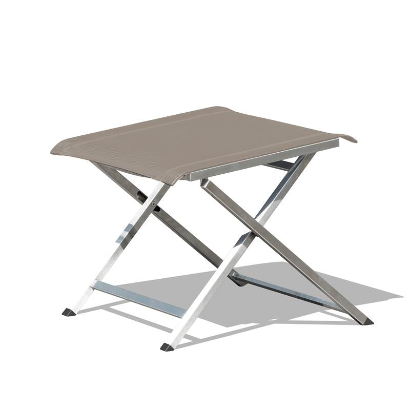 Repose-pieds et tabouret réglable Alzette en acier inoxydable avec Batyline