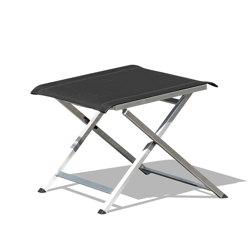 Repose-pieds et tabouret réglable Alzette en acier inoxydable avec Batyline