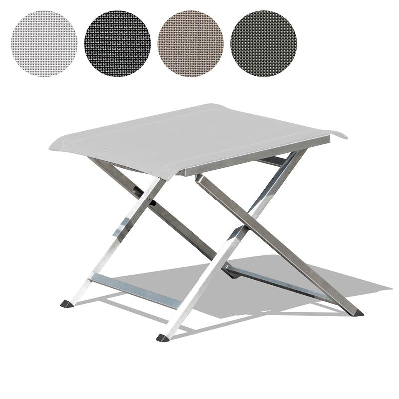 Repose-pieds et tabouret réglable Alzette en acier inoxydable avec Batyline