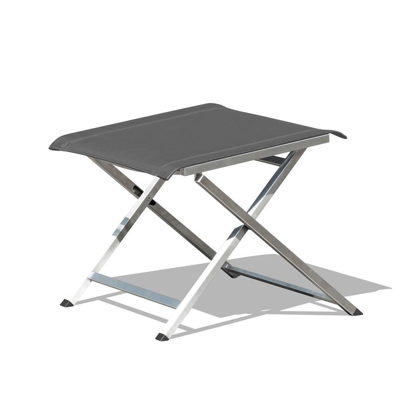 Repose-pieds et tabouret réglable Alzette en acier inoxydable avec Batyline