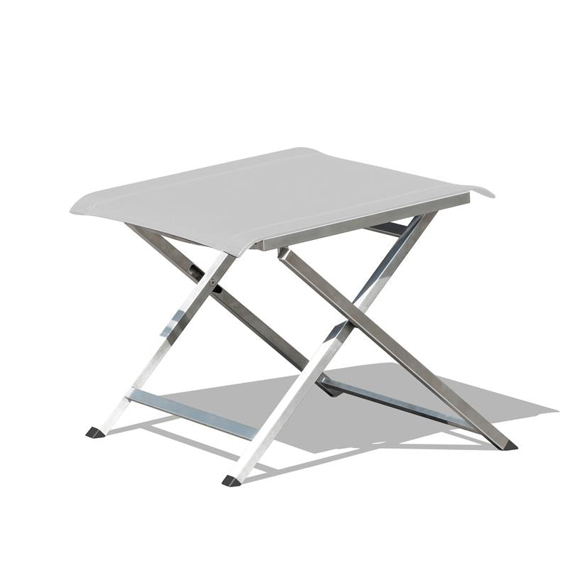 Repose-pieds et tabouret réglable Alzette en acier inoxydable avec Batyline