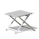 Repose-pieds et tabouret réglable Alzette en acier inoxydable avec Batyline