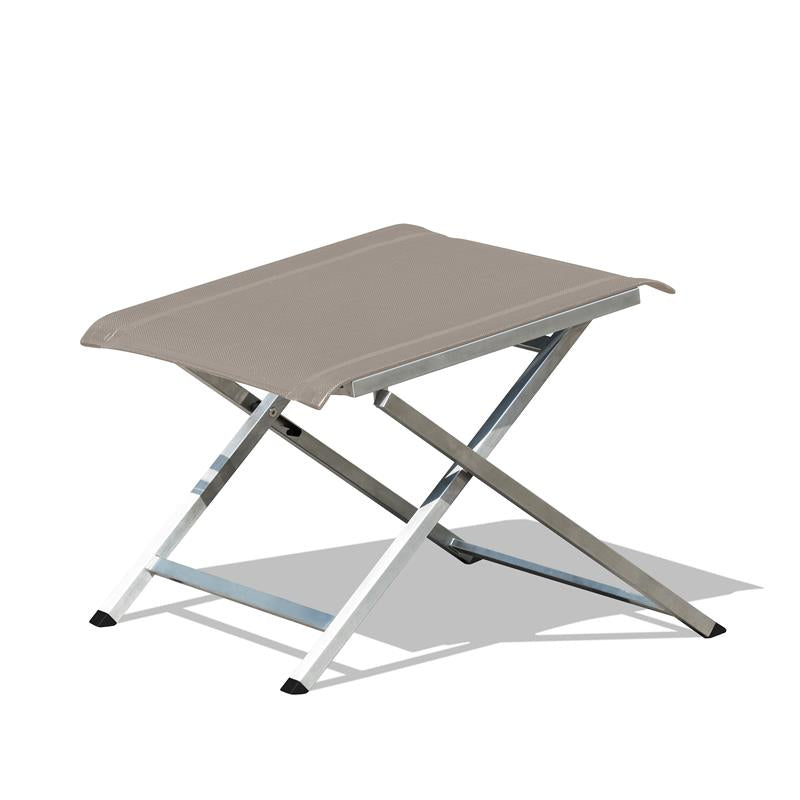 Repose-pieds et tabouret réglable Alzette en acier inoxydable avec Batyline