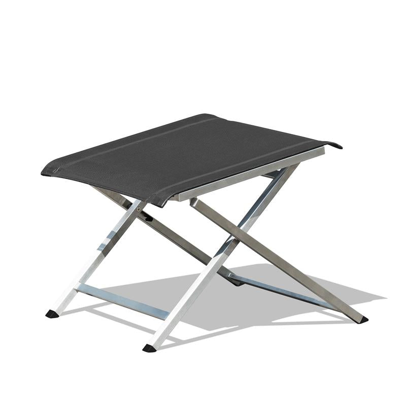 Repose-pieds et tabouret réglable Alzette en acier inoxydable avec Batyline