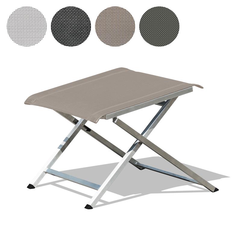 Repose-pieds et tabouret réglable Alzette en acier inoxydable avec Batyline