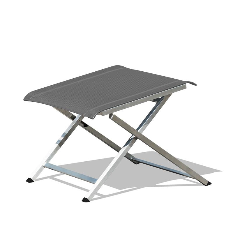Repose-pieds et tabouret réglable Alzette en acier inoxydable avec Batyline