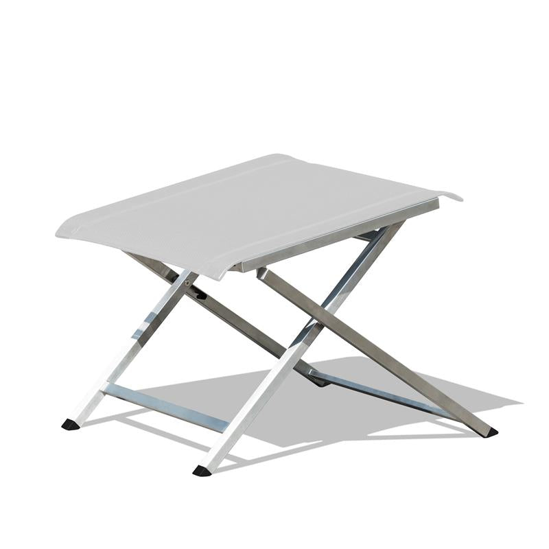 Repose-pieds et tabouret réglable Alzette en acier inoxydable avec Batyline