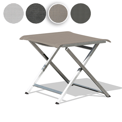 Repose-pieds et tabouret réglable Alzette en acier inoxydable avec Batyline