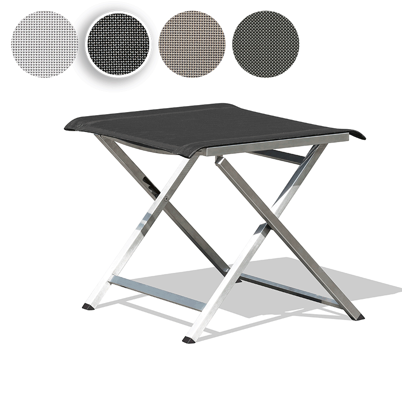 Repose-pieds et tabouret réglable Alzette en acier inoxydable avec Batyline
