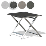 Repose-pieds et tabouret réglable Alzette en acier inoxydable avec Batyline