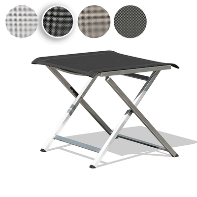 Repose-pieds et tabouret réglable Alzette en acier inoxydable avec Batyline