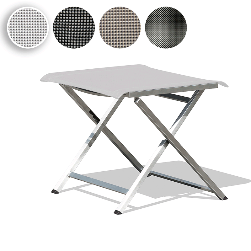 Repose-pieds et tabouret réglable Alzette en acier inoxydable avec Batyline
