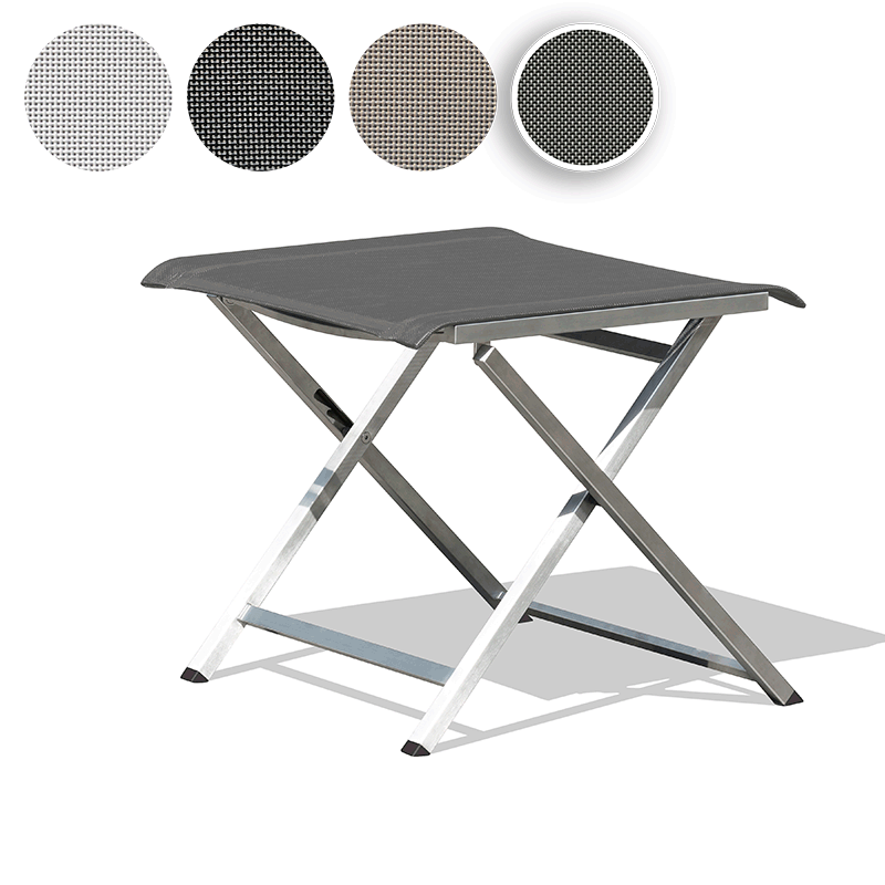 Repose-pieds et tabouret réglable Alzette en acier inoxydable avec Batyline