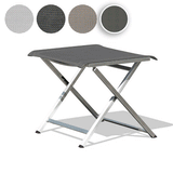 Repose-pieds et tabouret réglable Alzette en acier inoxydable avec Batyline