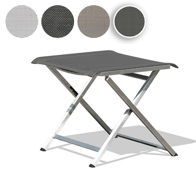 Repose-pieds et tabouret réglable Alzette en acier inoxydable avec Batyline