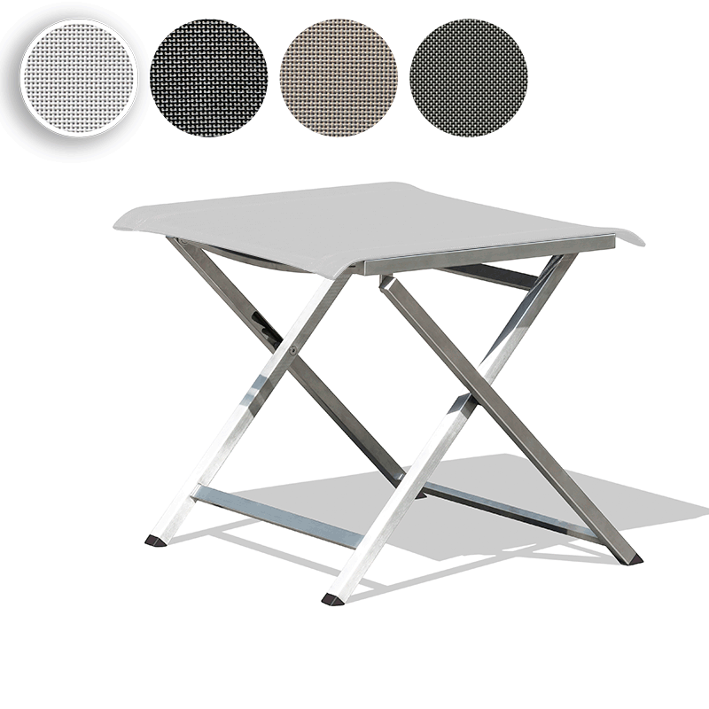 Repose-pieds et tabouret réglable Alzette en acier inoxydable avec Batyline