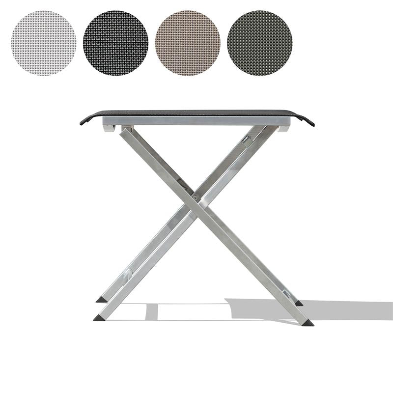 Repose-pieds et tabouret réglable Alzette en acier inoxydable avec Batyline