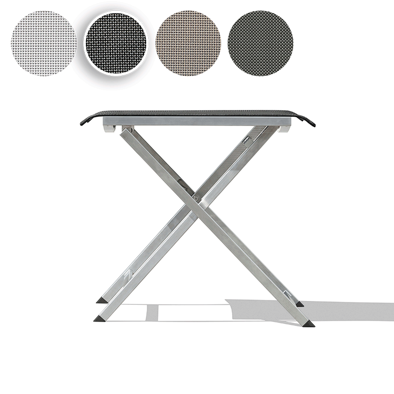 Repose-pieds et tabouret réglable Alzette en acier inoxydable avec Batyline